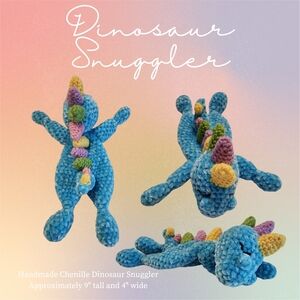 Blue Dinosaur Snuggler Toy